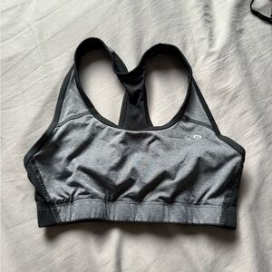 Charcoal and Black Sports Bra